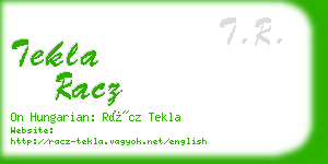 tekla racz business card